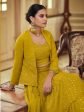 Myra Mustard Yellow georgette Designer Suit For Cheap