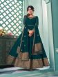 Myra Teal Embroidered Real Georgette Anarkali Suit For Cheap