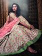 Myra Pista Green Heavy Embroidered Lehenga Choli on Sale