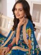 Myra Rama-Blue Digital Printed Georgette Lehanga Cheap