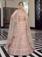 Myra Peach Organza Floral Print Embroidered Designer Lehenga Online