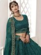 Myra Rama Green Heavy Embroidered Net bridal Lehenga Supply