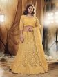 Myra Musturd Yellow Heavy Embroidered Net bridal Lehenga Online now