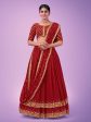 Myra Red Georgette Embroidered Designer Lehenga Online