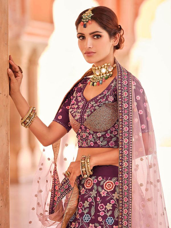 Myra Violet Designer Hand work Lehenga Online Sale