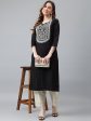 Khushal K Women Black & White Floral Yoke Design Kurta Online now