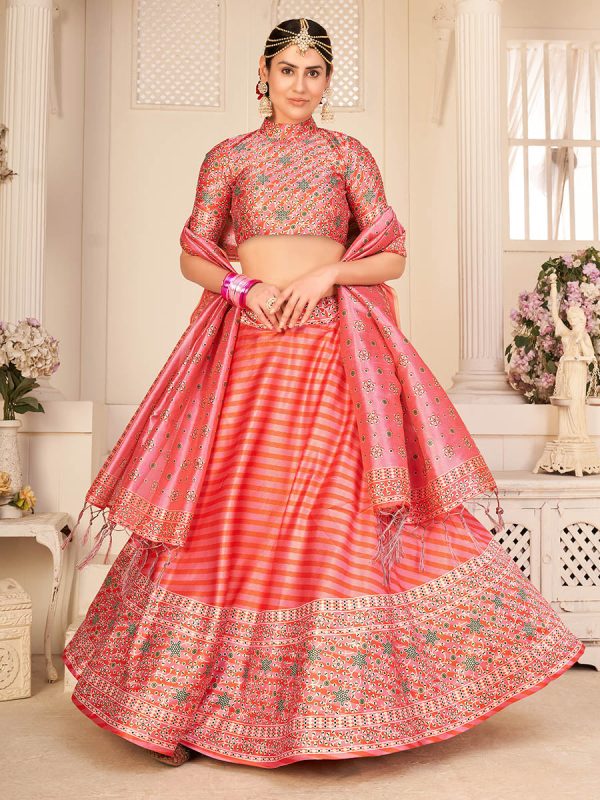 Myra Multicolour Digital Printed Designer Lehenga Supply