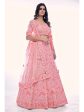 Myra Pink Soft Net Embroidered Designer Lehenga Choli on Sale