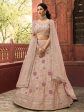 Myra Mauve Organza Embroidered Lehenga Choli on Sale