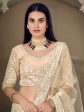 Myra Traditional Cream Organza Embroidered Lehenga For Discount