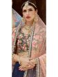 Myra Navy Blue Art Silk Lahanga Cheap