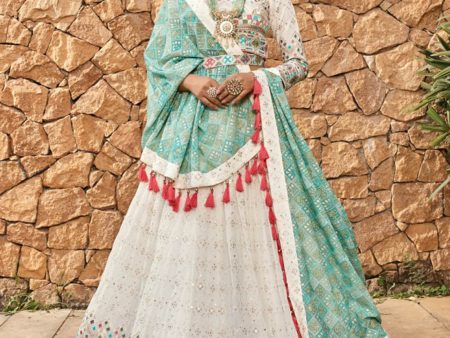 Myra Off White Heavy Embroidered Party Wear Lehenga Hot on Sale