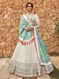 Myra Off White Heavy Embroidered Party Wear Lehenga Hot on Sale