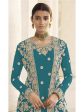 Myra Rama Jacket style Heavy Embroidered Suit For Cheap