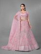 Myra Pink Heavy Embroidered Soft Net Bridal Lehenga For Girls Online Hot Sale