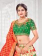 Myra Multicolour Jaquard Silk Designer Lehenga For Sale