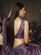 Myra Purple Velvet Embroidered Designer Lehenga For Sale