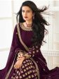 Myra Purple Georgette Embroidered Anarkali Suit Fashion