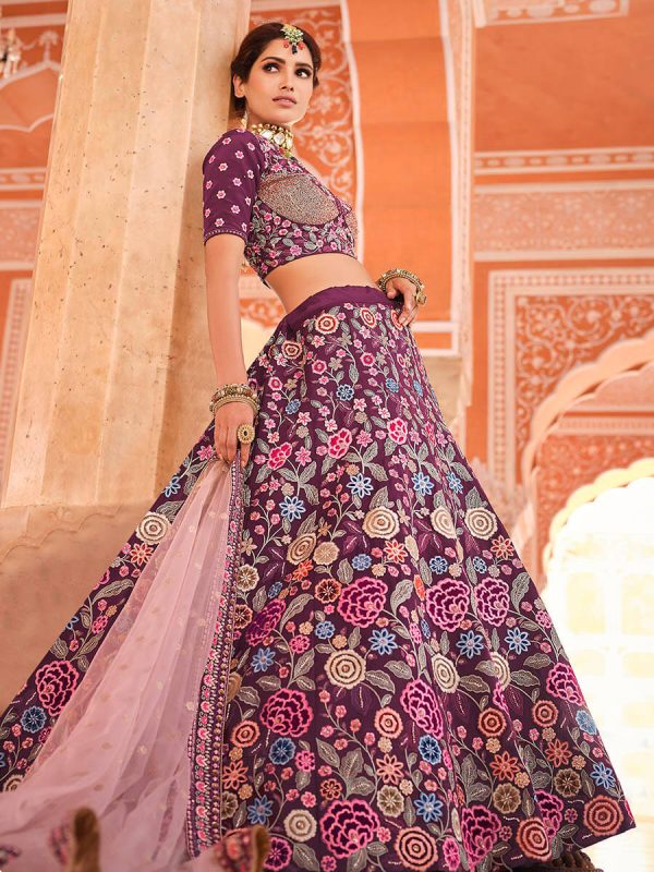 Myra Violet Designer Hand work Lehenga Online Sale