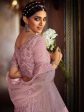 Myra Pink Soft Net Heavy Embroidered Lehenga on Sale