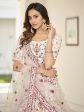 Myra White Heavy Embroidered Designer Lehenga Discount