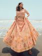 Myra Peach Georgette Embroidered Designer Lehenga Choli Fashion