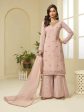 Myra Pink Georgette Embroidered Palazzo Suit Online Hot Sale