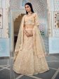 Myra Traditional Cream Organza Embroidered Lehenga For Discount