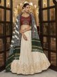 Myra Pearl White , Maroon and Green Georgette Designer Lehenga Choli Fashion