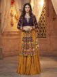 Myra Mustard Yellow Koti Style Viscose Rayon Embroidered Designer Navratri Special Lehenga on Sale