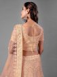 Myra Peach Heavy Embroidered Soft Net bridal Lehenga Hot on Sale