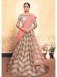 Myra Tortilla Brown Satin Embroidered Lehenga For Sale