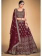 Myra Maroon Georgette Real Georgette Lehenga Choli Online