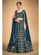 Myra Teal Blue Georgette Real Georgette Lehenga Choli Sale