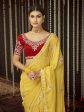 Myra Mustard Art Silk Heavy Embroidered Designer Saree Online Sale