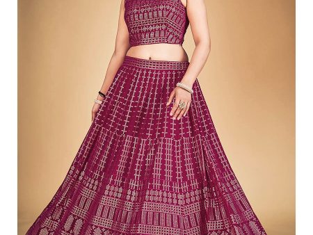 Myra Pink Georgette Real Georgette Lehenga Choli Online