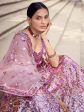 Myra Lilac Soft Net Heavy Embroidered Lehenga on Sale