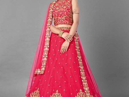 Myra Red Heavy Embroidered Soft Net Bridal Lehenga Online Hot Sale