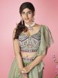 Myra Olive Green Art Silk Designer Lehenga Online Sale