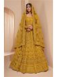 Myra Mustard Yellow Heavy Embroidered Designer Lehenga Online Sale