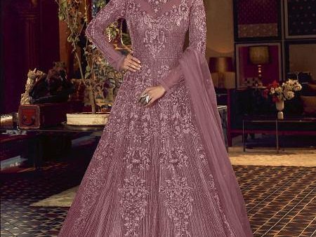 Myra Purple Premium Net Anarkali Suit Online Hot Sale