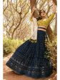 Myra Navy Blue Heavy Embroidered Party Wear Lehenga Discount