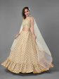 Myra White Heavy Embroidered Viscose Silk bridal Lehenga Supply