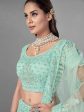 Myra Sea Green Heavy Embroidered Soft Net Bridal Lehenga Fashion