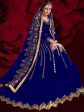 Myra Royal Blue Georgette Embroidered Anarkali Pant Style Suit Online now