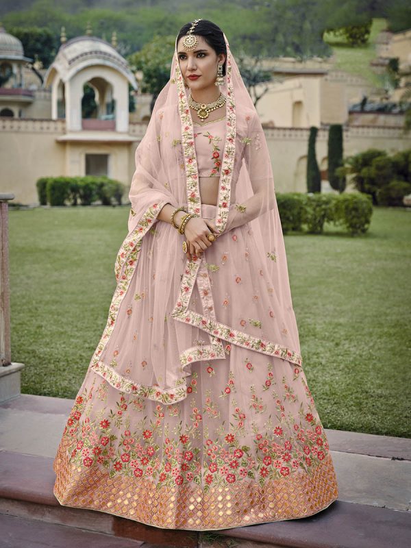 Myra Moor Net Heavy Embroidered Designer Lehenga For Discount