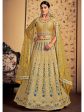 Myra Mustard Soft Net Heavy Embroidered Designer Lehenga Discount