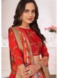 Myra Red Tomato Digital Printed Georgette Lehanga For Sale