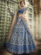 Myra Royal Blue Heavy Embroidered Lehenga Choli Cheap