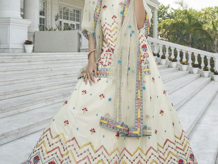 Myra Off White Embroidered Designer Lehenga Online Sale